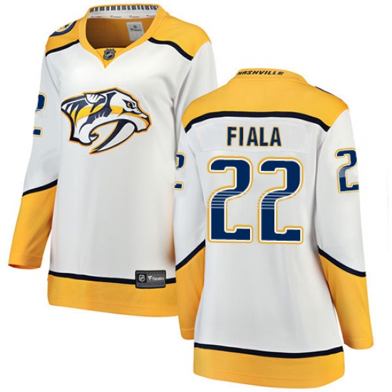 Women's Nashville Predators #22 Kevin Fiala Fanatics Branded White Away Breakaway NHL Jersey - Ujersey