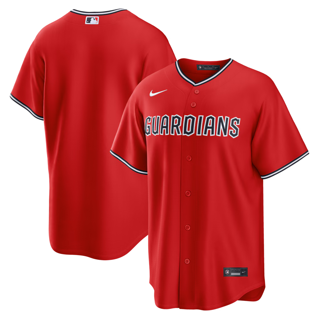 Men's Cleveland Guardians Nike Red Alternate Replica Jersey - SUjersey01
