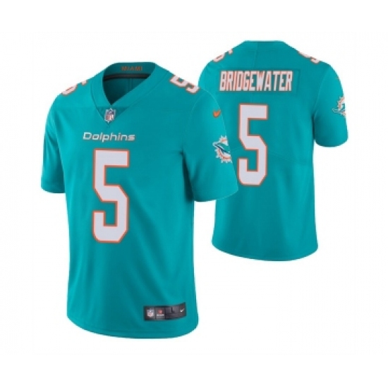 Men's Miami Dolphins #5 Teddy Bridgewater Aqua Vapor Untouchable Limited Stitched Football Jersey - Ujersey