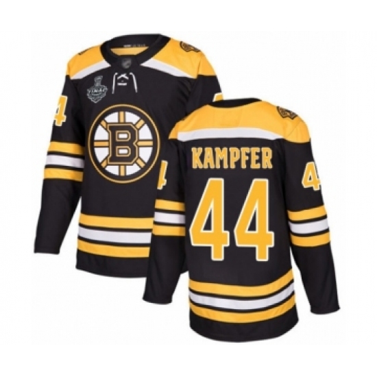 Youth Boston Bruins #44 Steven Kampfer Authentic Black Home 2019 Stanley Cup Final Bound Hockey Jersey - Ujersey