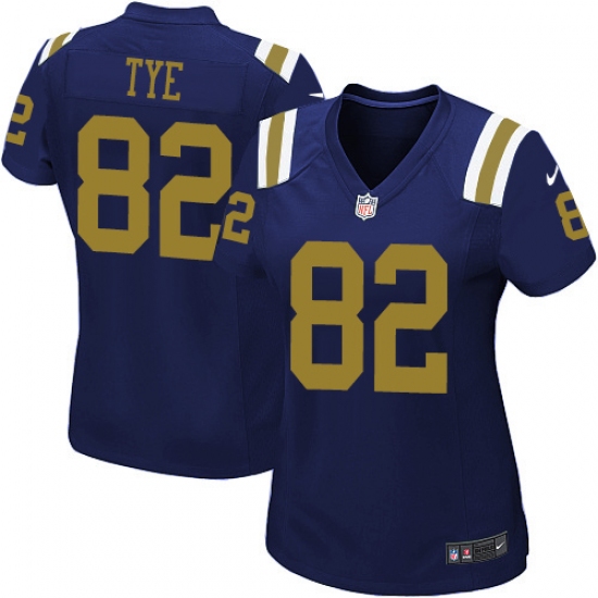 Women's Nike New York Jets #82 Will Tye Limited Navy Blue Alternate NFL Jersey - Ujersey