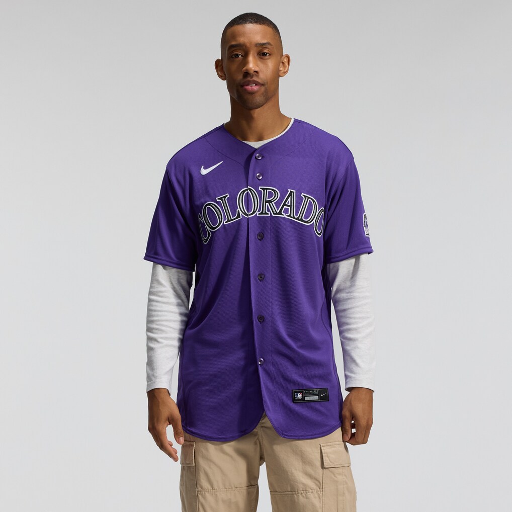 Men's Colorado Rockies Nike Purple Alternate Authentic Jersey - U-jersey