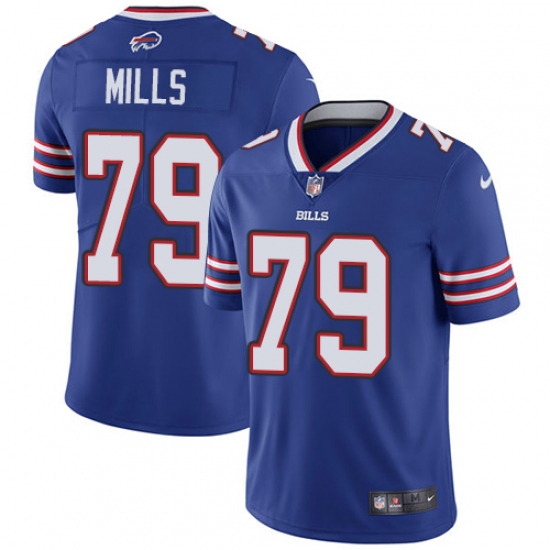 Youth Nike Buffalo Bills #79 Jordan Mills Royal Blue Team Color Vapor Untouchable Limited Player NFL Jersey - Ujersey