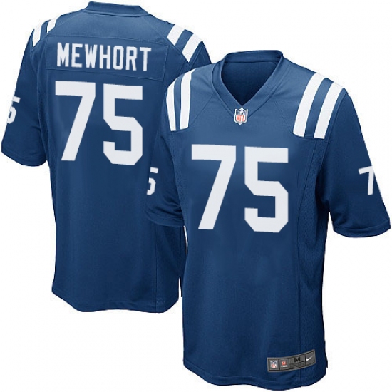 Men's Nike Indianapolis Colts #75 Jack Mewhort Game Royal Blue Team Color NFL Jersey - Ujersey