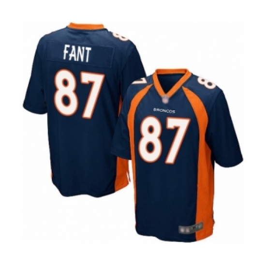 Men's Denver Broncos #87 Noah Fant Game Navy Blue Alternate Football Jersey - Ujersey