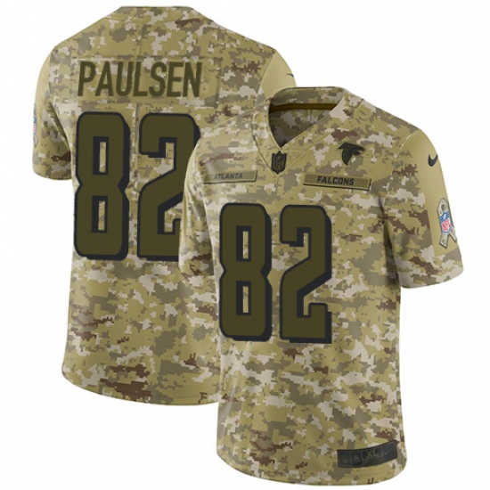 Youth Nike Atlanta Falcons #82 Logan Paulsen Limited Camo 2018 Salute to Service NFL Jersey - Ujersey