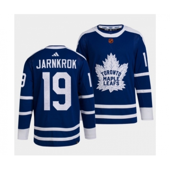 Men's Toronto Maple Leafs Black #19 Calle Jarnkrok Blue 2022 Reverse Retro Stitched Jersey - Ujersey