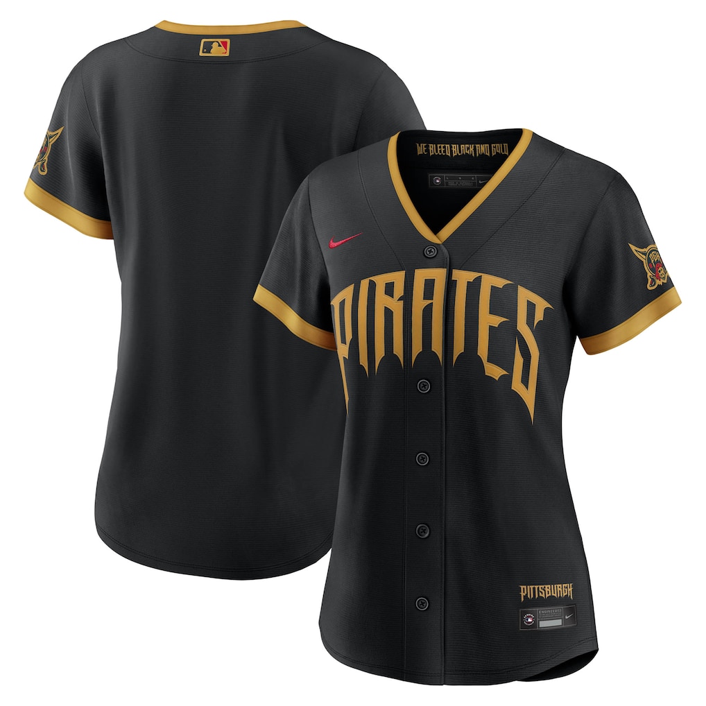 Women's Pittsburgh Pirates Nike Black 2026 City Connect Stadium Jersey - SUjersey01