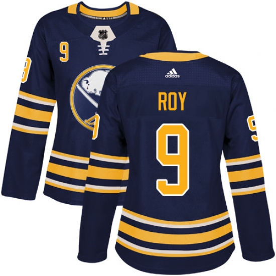 Women's Adidas Buffalo Sabres #9 Derek Roy Authentic Navy Blue Home NHL Jersey - Ujersey