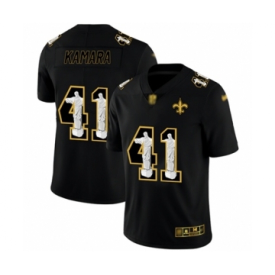 Men's New Orleans Saints #41 Alvin Kamara Black Jesus Faith Limited Football Jersey - Ujersey