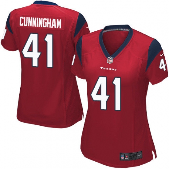 Women's Nike Houston Texans #41 Zach Cunningham Game Red Alternate NFL Jersey - Ujersey