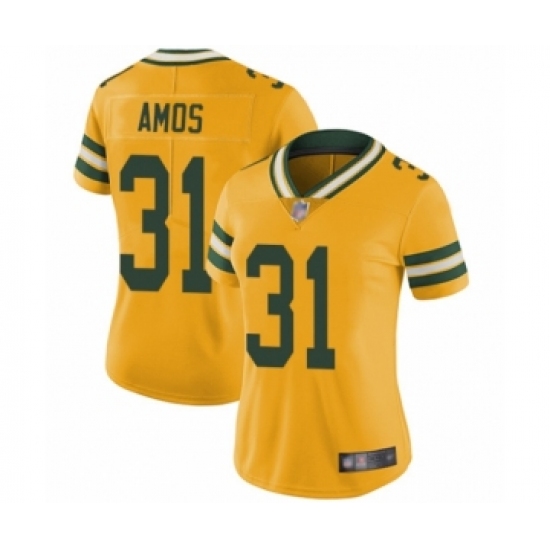 Women's Green Bay Packers #31 Adrian Amos Limited Gold Rush Vapor Untouchable Football Jersey - Ujersey