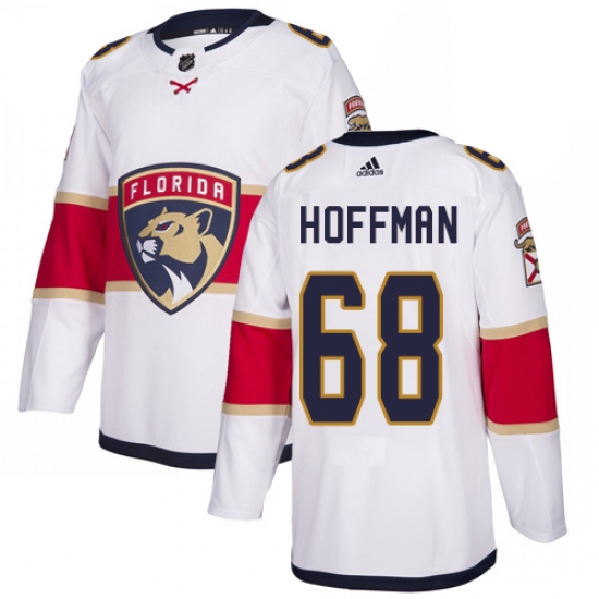 Men's Adidas Florida Panthers #68 Mike Hoffman Authentic White Away NHL Jersey - Ujersey