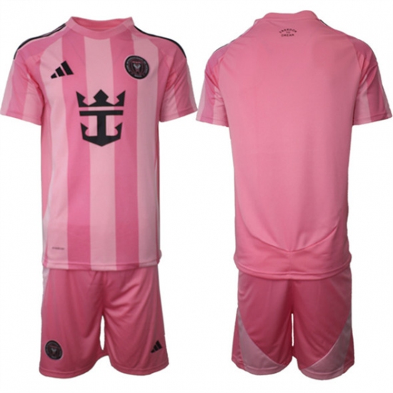 Men's Inter Miami CF Blank 25-26 Pink Home Soccer Jersey Suit - Ujersey