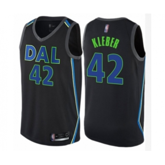 Men's Dallas Mavericks #42 Maxi Kleber Authentic Black Basketball Jersey - City Edition - Ujersey