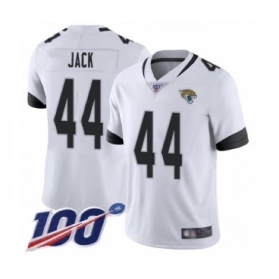 Men's Jacksonville Jaguars #44 Myles Jack White Vapor Untouchable Limited Player 100th Season Football Jersey - Ujersey