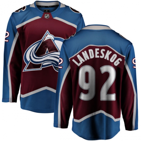 Youth Colorado Avalanche #92 Gabriel Landeskog Fanatics Branded Maroon Home Breakaway NHL Jersey