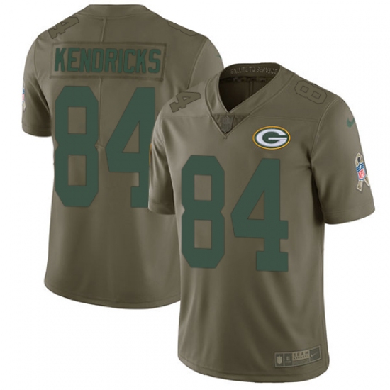Youth Nike Green Bay Packers #84 Lance Kendricks Limited Olive 2017 Salute to Service NFL Jersey - Ujersey