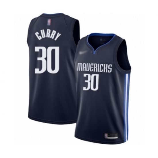 Women's Dallas Mavericks #30 Seth Curry Swingman Navy Finished Basketball Jersey - Statement Edition - Ujersey