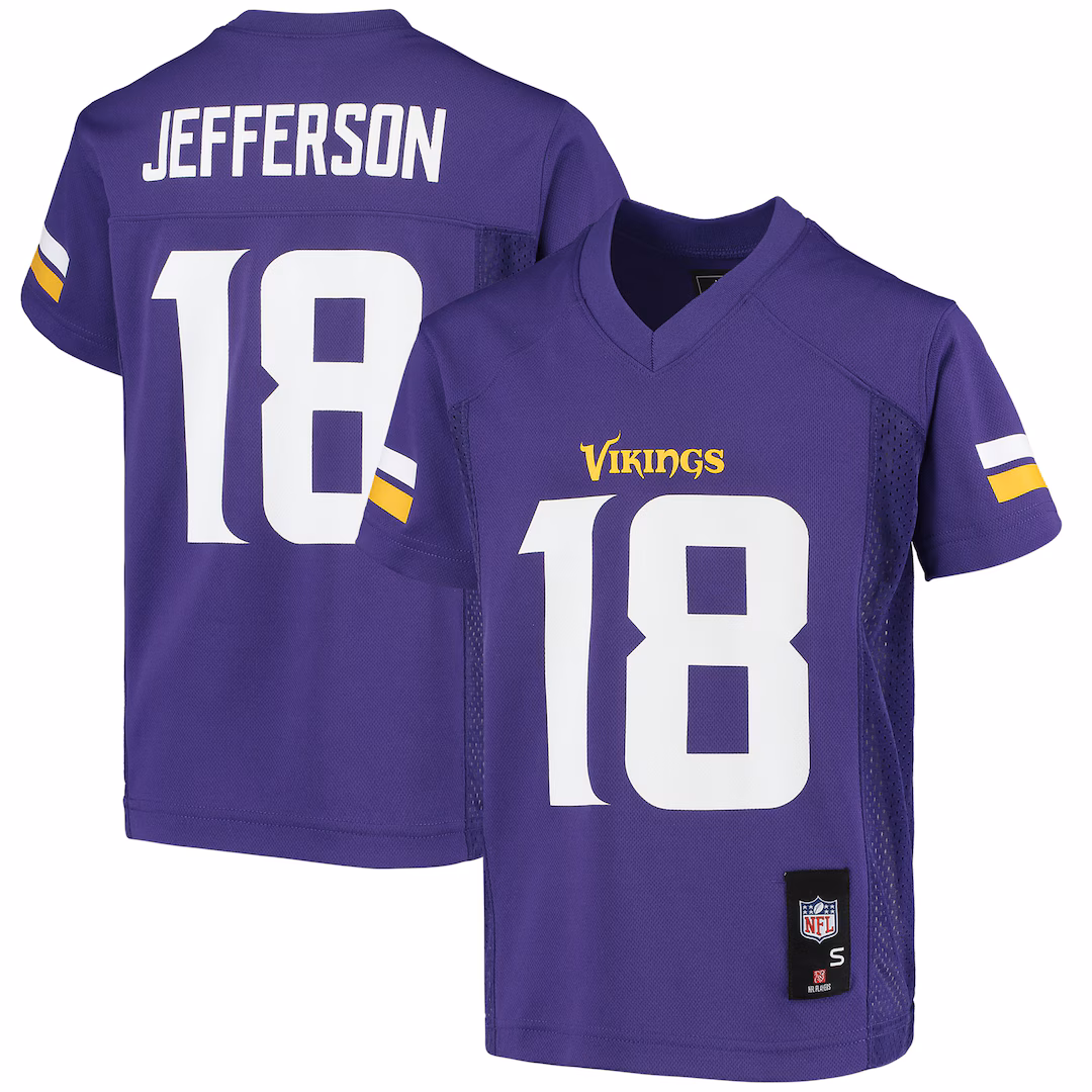 Youth Minnesota Vikings Justin Jefferson Purple Replica Jersey - Ujersey