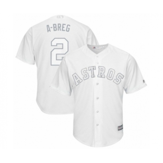 Men's Houston Astros #2 Alex Bregman  A-Breg  Authentic White 2019 Players Weekend Baseball Jersey - Ujersey
