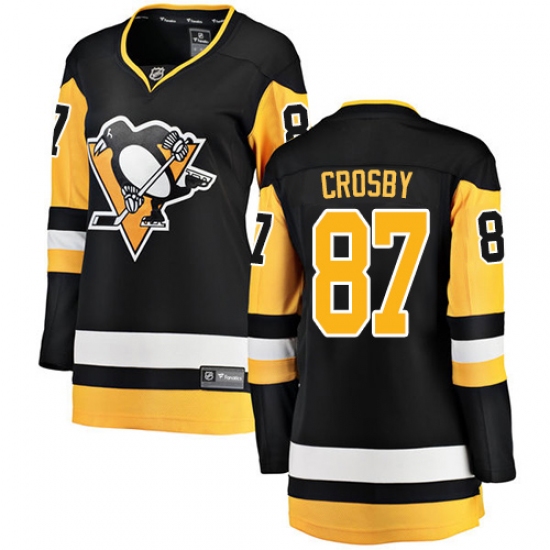 Women's Pittsburgh Penguins #87 Sidney Crosby Fanatics Branded Black Home Breakaway NHL Jersey - Ujersey