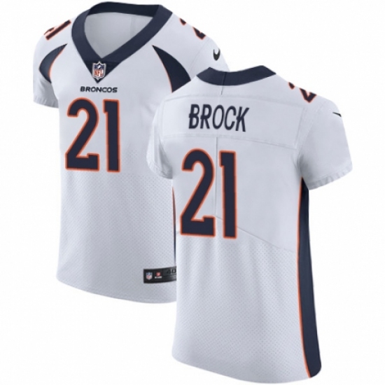 Men's Nike Denver Broncos #21 Tramaine Brock White Vapor Untouchable Elite Player NFL Jersey - Ujersey