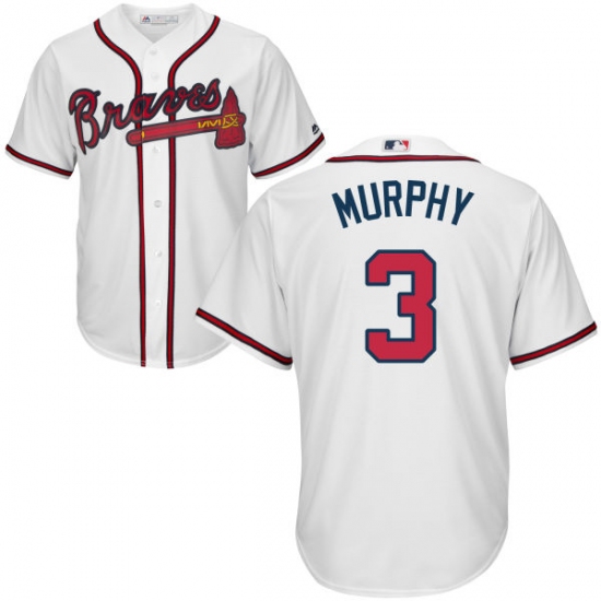 Youth Majestic Atlanta Braves #3 Dale Murphy Authentic White Home Cool Base MLB Jersey - Ujersey