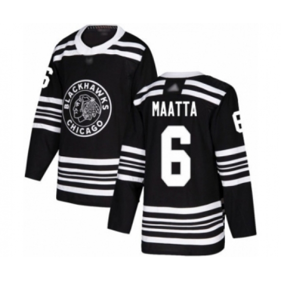 Men's Chicago Blackhawks #6 Olli Maatta Authentic Black Alternate Hockey Jersey - Ujersey
