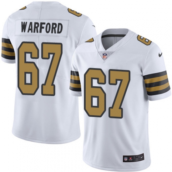 Youth Nike New Orleans Saints #74 Larry Warford Limited White Rush Vapor Untouchable NFL Jersey - Ujersey