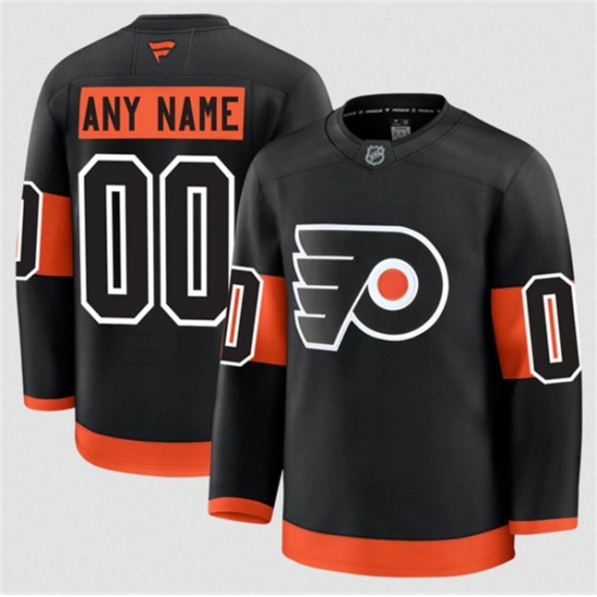 Men's Philadelphia Flyers ACTIVE PLAYER Custom Black 2024-25 Alternate Stitched Hockey Jersey - Ujersey