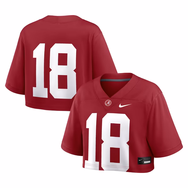 Women's Nike Crimson Alabama Crimson Tide Game Crop Top Jersey - SUjersey01