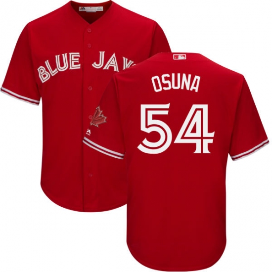 Youth Majestic Toronto Blue Jays #54 Roberto Osuna Authentic Scarlet Alternate MLB Jersey - Ujersey