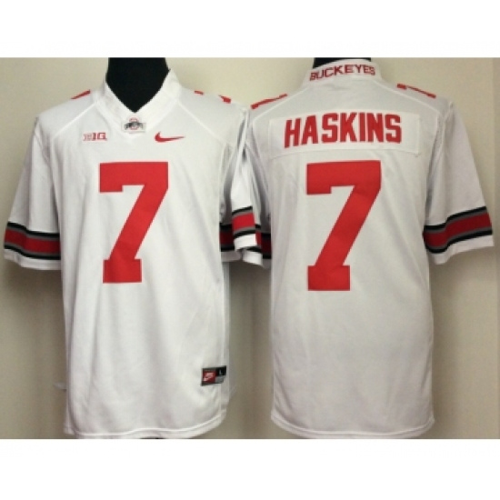 Ohio State Buckeyes 7 Dwayne Haskins White College Football Jersey - Ujersey
