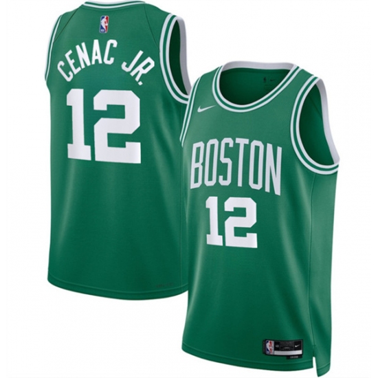 Men's Boston Celtics #12 Chris Cenac Jr Kelly Green 2026 Draft Icon Edition Stitched Basketball Jersey - Ujersey