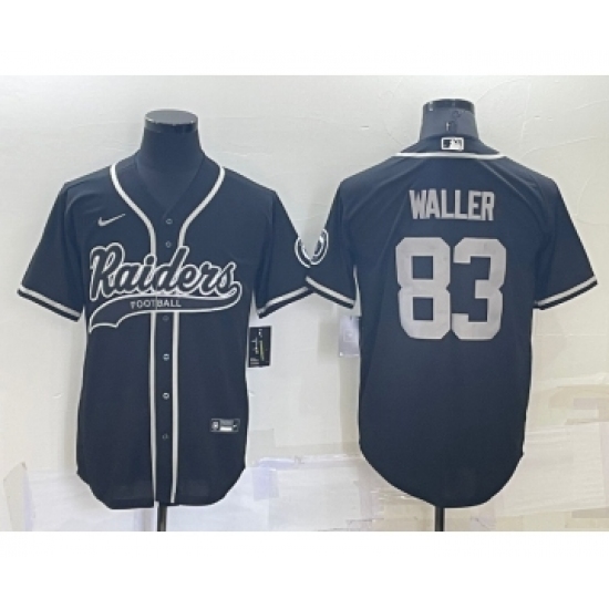 Men's Las Vegas Raiders #83 Darren Waller Black Stitched MLB Cool Base Nike Baseball Jersey - Ujersey