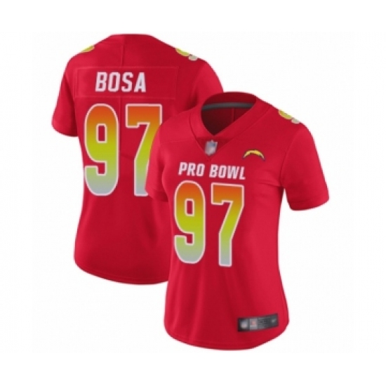 Women's Los Angeles Chargers #97 Joey Bosa Limited Red 2018 Pro Bowl Football Jersey - Ujersey