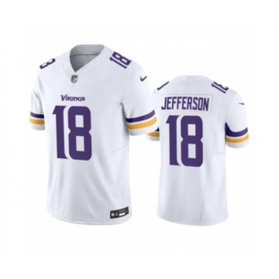 Men's Minnesota Vikings #18 Justin Jefferson White 2023 F.U.S.E. Vapor Untouchable Stitched Jersey - Ujersey
