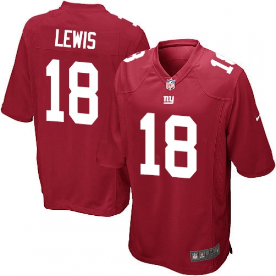 Men's Nike New York Giants #18 Roger Lewis Game Red Alternate NFL Jersey - Ujersey