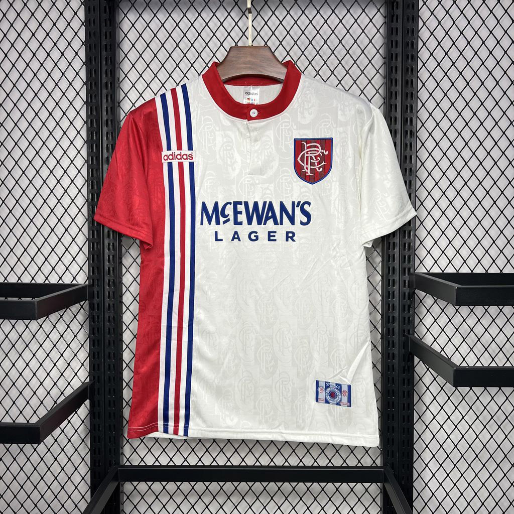 Rangers FC Retro Soccer Jersey Away Custom Shirt 1996-97 - ujerseystore