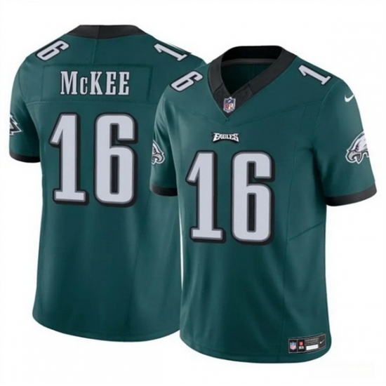Men's Philadelphia Eagles #16 Tanner McKee Green 2024 F U S E Vapor Untouchable Limited Stitched Football Jersey - Ujersey