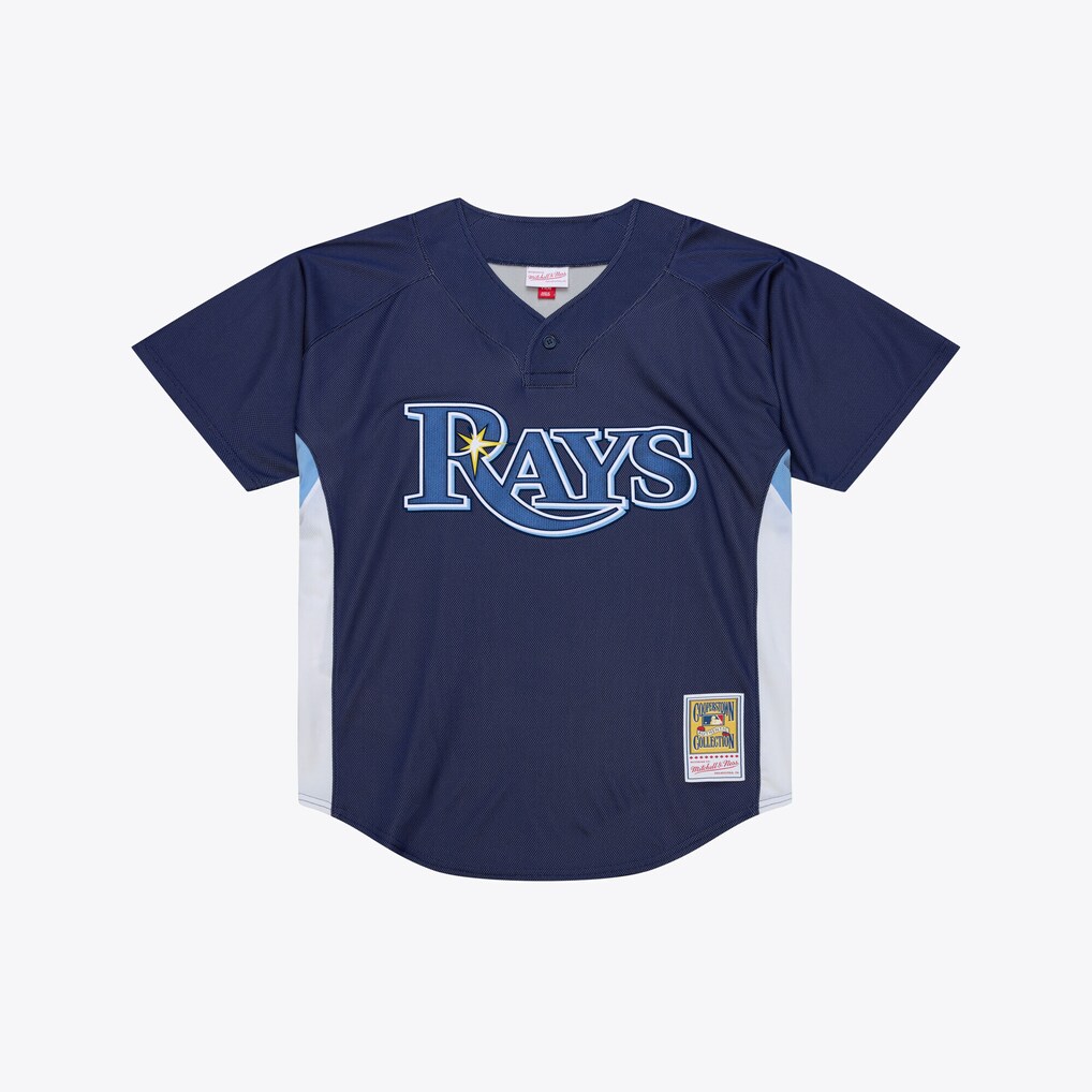 Men's Tampa Bay Rays Evan Longoria Mitchell & Ness Navy Authentic Batting Practice Jersey - Ujersey