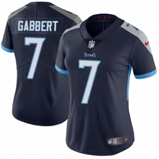 Women's Nike Tennessee Titans #7 Blaine Gabbert Navy Blue Team Color Vapor Untouchable Elite Player NFL Jersey - Ujersey