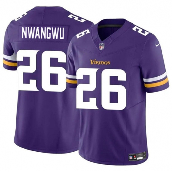 Men's Minnesota Vikings #26 Kene Nwangwu Purple 2023 F.U.S.E. Vapor Untouchable Limited Stitched Jersey