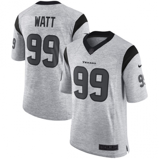 Men's Nike Houston Texans #99 J.J. Watt Limited Gray Gridiron II NFL Jersey - Ujersey