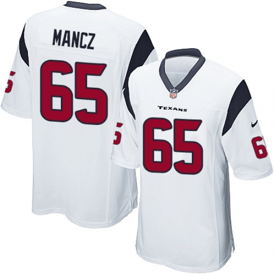 Men's Nike Houston Texans #65 Greg Mancz Game White NFL Jersey