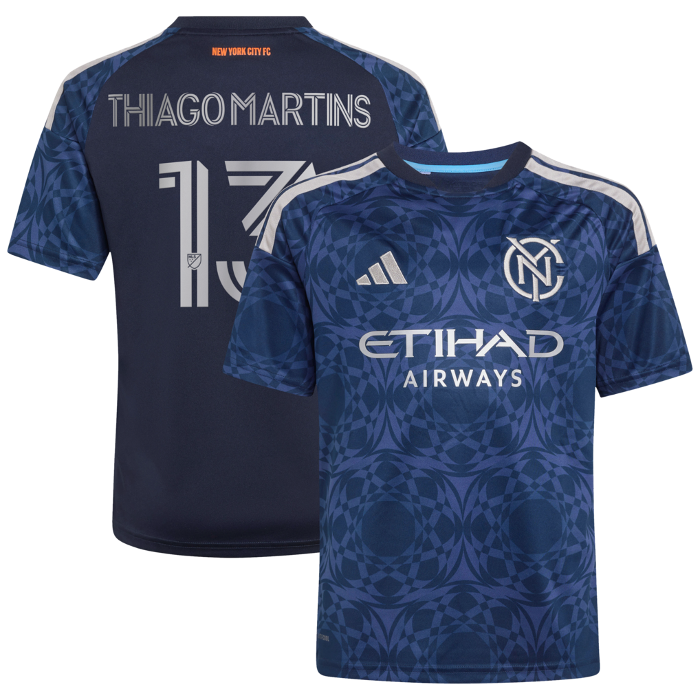 Youth New York City FC Thiago Martins adidas Blue 2026 The All Nations Kit Replica Jersey - Ujersey