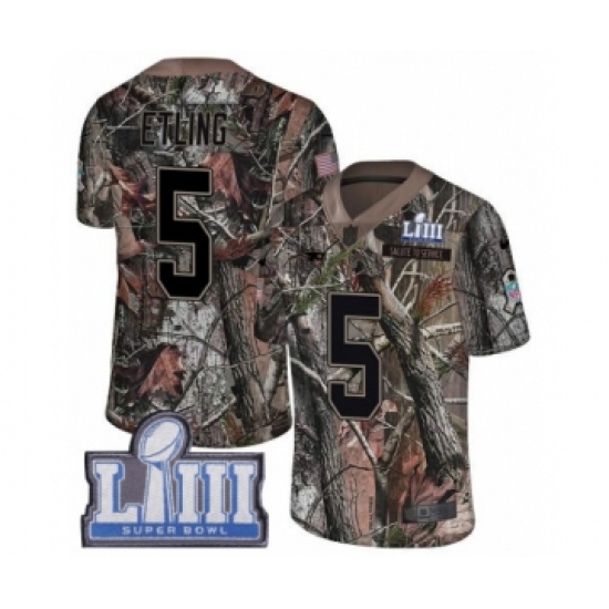 Youth Nike New England Patriots #5 Danny Etling Camo Untouchable Limited Super Bowl LIII Bound NFL Jersey - Ujersey