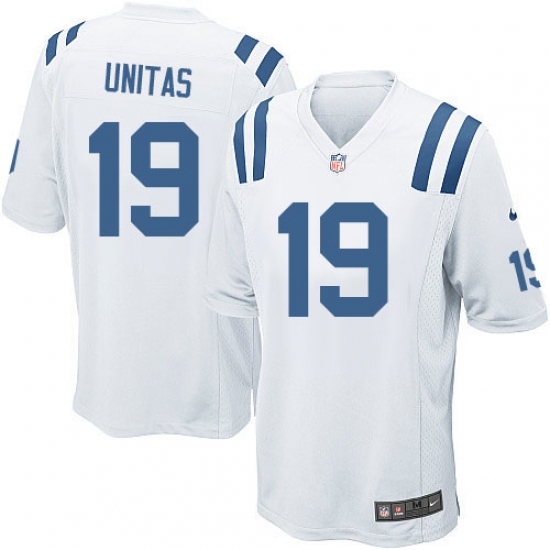 Men's Nike Indianapolis Colts #19 Johnny Unitas Game White NFL Jersey - Ujersey