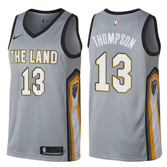 Youth Nike Cleveland Cavaliers #13 Tristan Thompson Swingman Gray NBA Jersey - City Edition - Ujersey